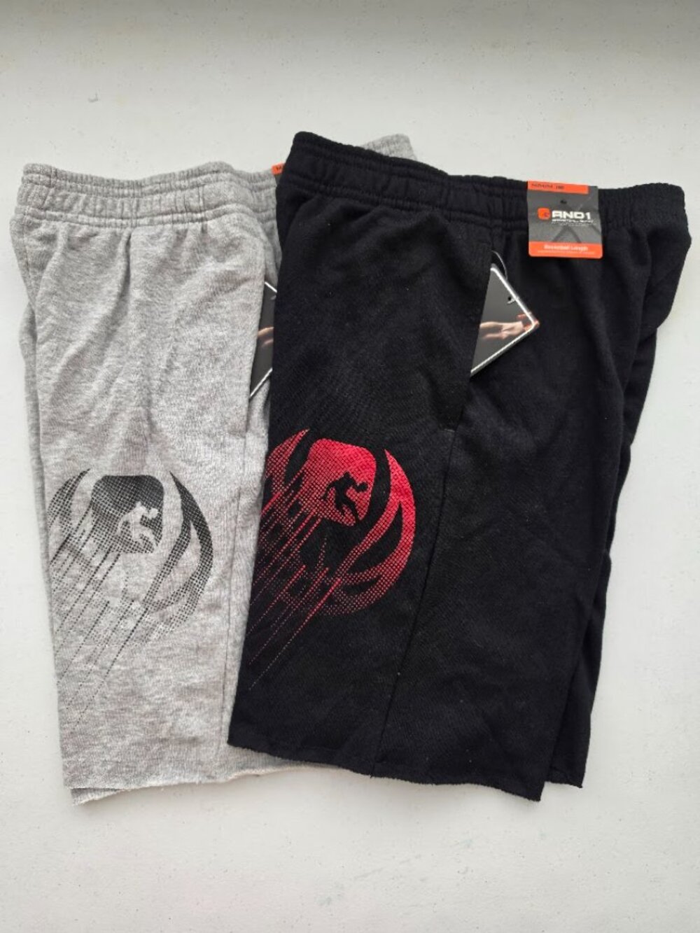 Lot Of 2 Pair Boys Shorts Size 8(M) AND1 Black & Gray.